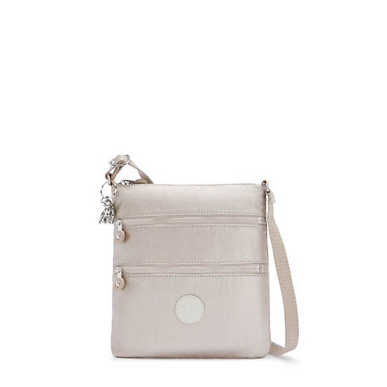 Sac Mini Kipling Keiko Metallic Crossbody Beige | FR 1881GS